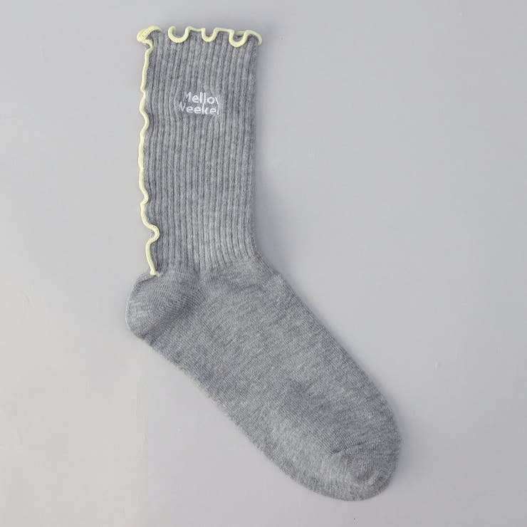 MD.GRAY | 【再入荷・新色登場】配色メロー ロゴ刺繍 リブソックス | coen【women】