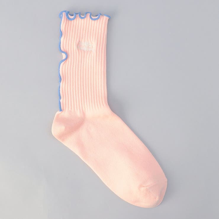 LT.PINK | 【再入荷・新色登場】配色メロー ロゴ刺繍 リブソックス | coen【women】