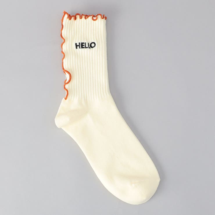 YELLOW | 【再入荷・新色登場】配色メロー ロゴ刺繍 リブソックス | coen【women】