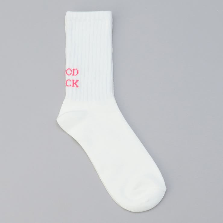 その他1 | ロゴ刺繍 ジャガード クルーリブソックス | coen【women】