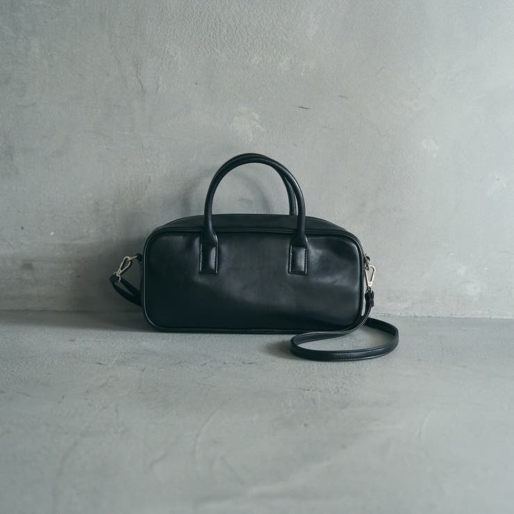 BLACK | スクエアボストンショルダーバッグ | coen【women】