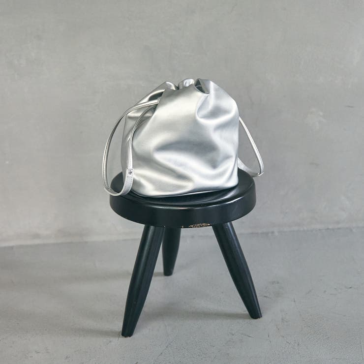 SILVER | 【再入荷・新色登場】レザーライク巾着ショルダーバッグ | coen【women】