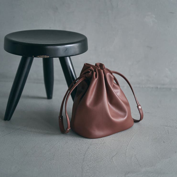 MD.BROWN | 【再入荷・新色登場】レザーライク巾着ショルダーバッグ | coen【women】