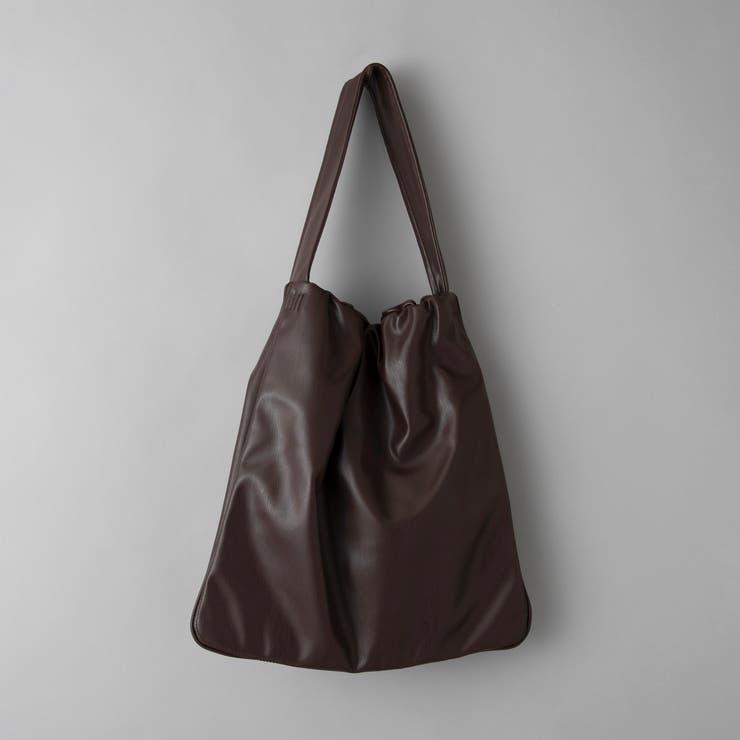 レザーライク ギャザーワンショルダートートバッグ | coen【women】 | 詳細画像15 