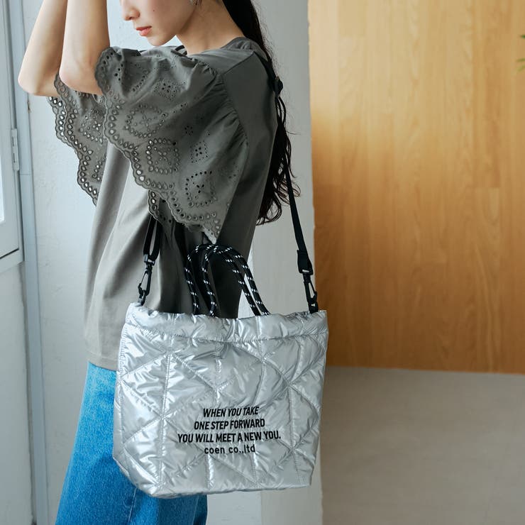 【再入荷/新色登場】ロゴ刺繍キカキルトショルダーバッグ（Mサイズ） | coen【women】 | 詳細画像3 