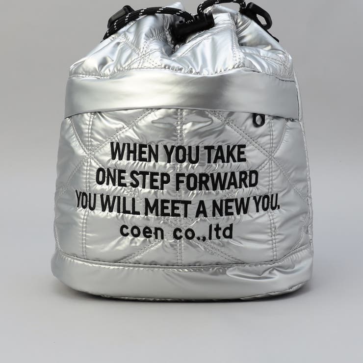 ロゴ刺繍 幾何柄 キルト巾着ショルダーバッグ | coen【women】 | 詳細画像9 