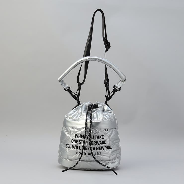 ロゴ刺繍 幾何柄 キルト巾着ショルダーバッグ | coen【women】 | 詳細画像10 