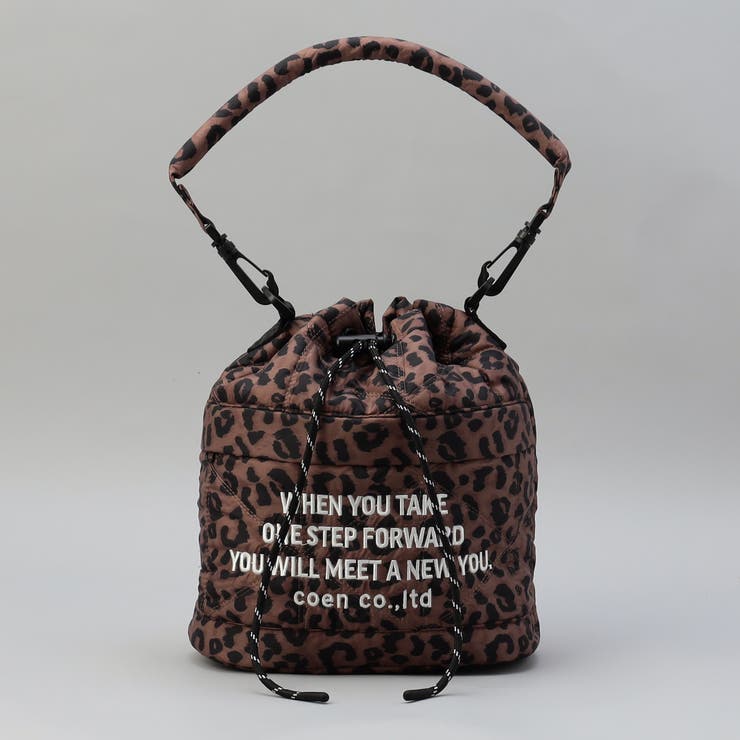 ロゴ刺繍 幾何柄 キルト巾着ショルダーバッグ | coen【women】 | 詳細画像4 