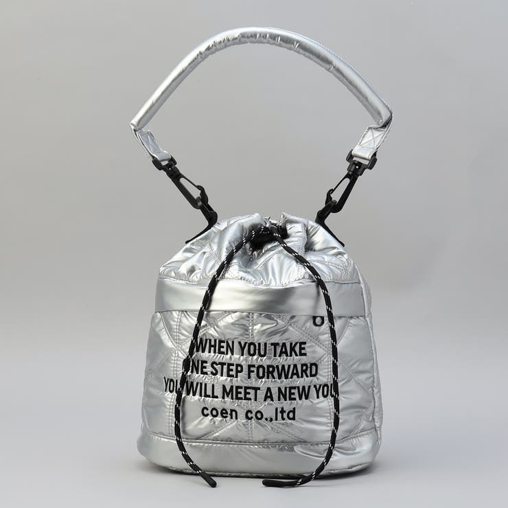 ロゴ刺繍 幾何柄 キルト巾着ショルダーバッグ | coen【women】 | 詳細画像5 