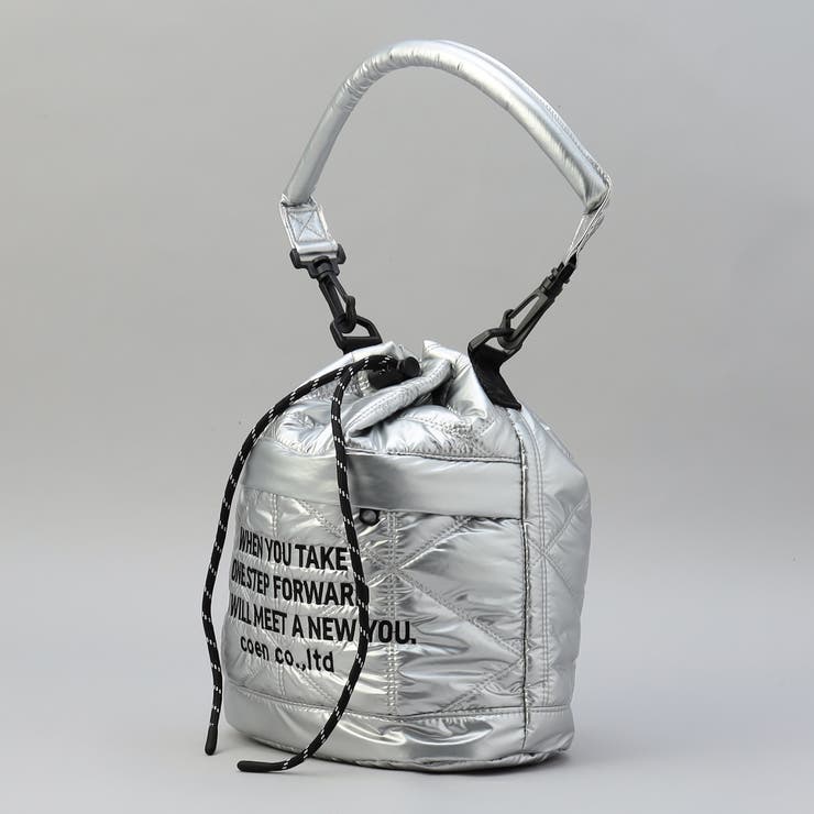 ロゴ刺繍 幾何柄 キルト巾着ショルダーバッグ | coen【women】 | 詳細画像6 