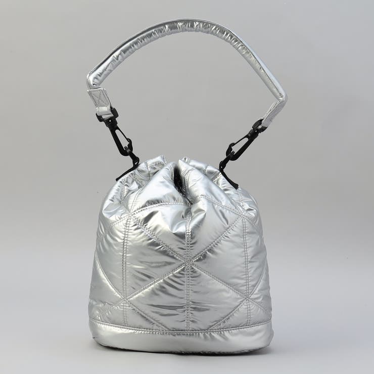 ロゴ刺繍 幾何柄 キルト巾着ショルダーバッグ | coen【women】 | 詳細画像7 