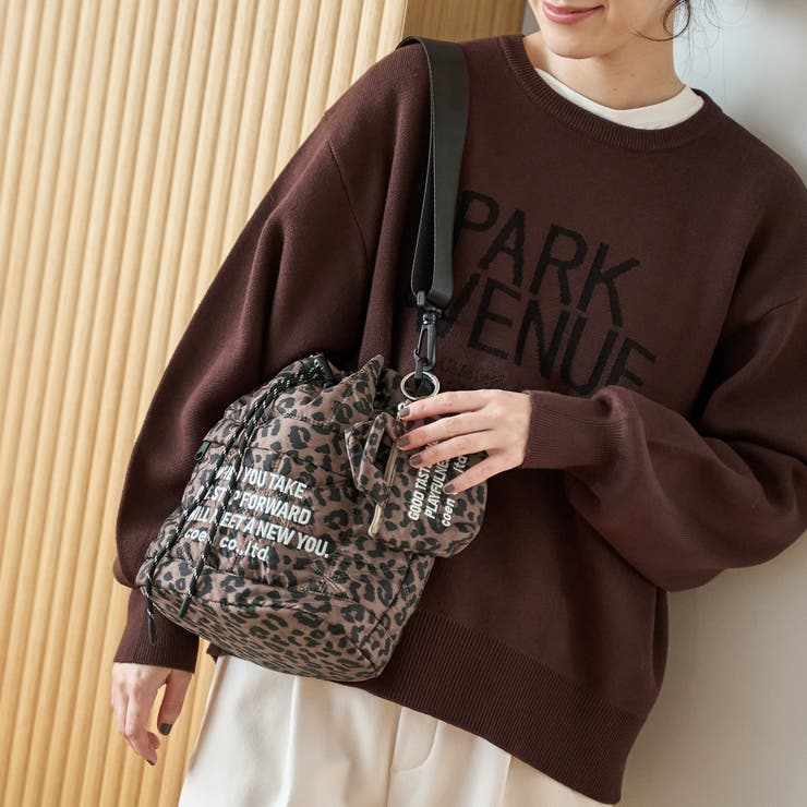 その他4 | ロゴ刺繍 幾何柄 キルト巾着ショルダーバッグ | coen【women】