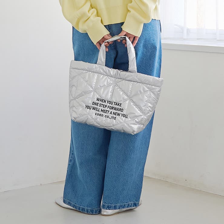 ロゴ刺繍 幾何柄 キルトランチトートバッグ | coen【women】 | 詳細画像4 