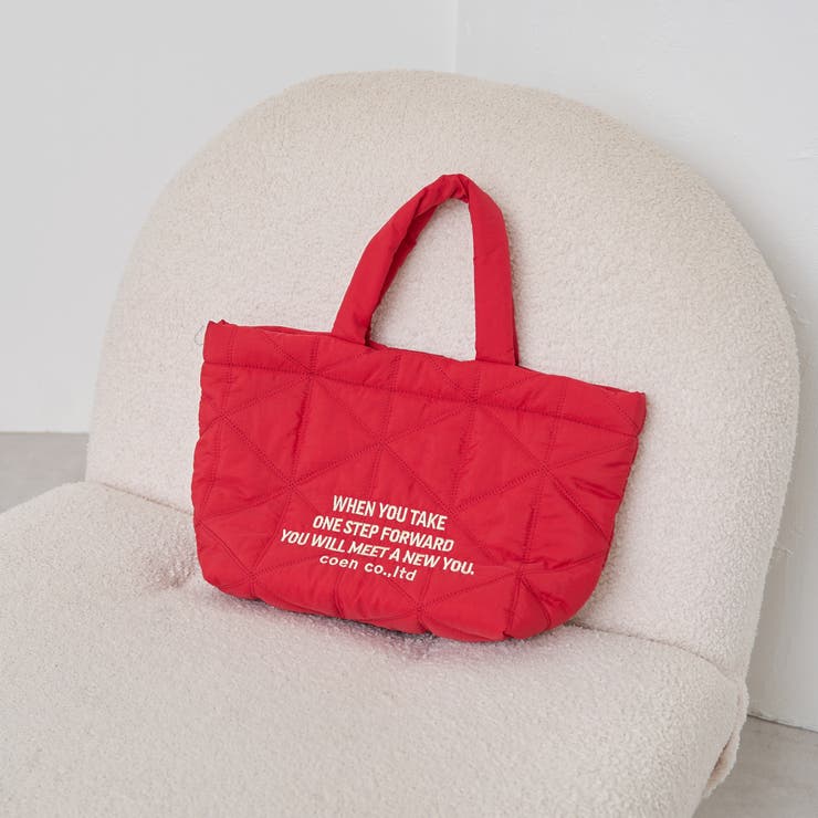 ロゴ刺繍 幾何柄 キルトランチトートバッグ | coen【women】 | 詳細画像6 