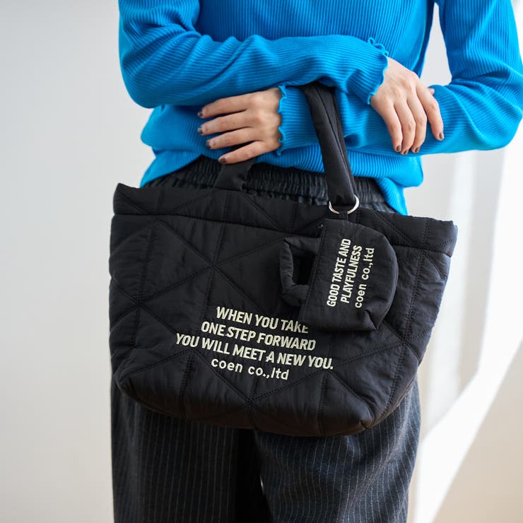 その他2 | ロゴ刺繍 幾何柄 キルトランチトートバッグ | coen【women】