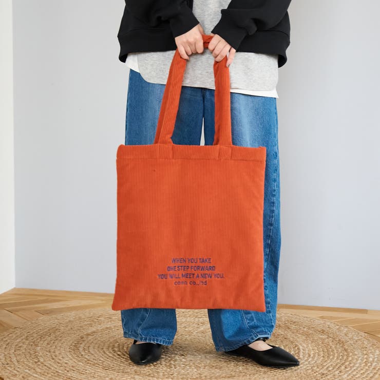ロゴ刺繍コーデュロイトートバッグ | coen【women】 | 詳細画像1 