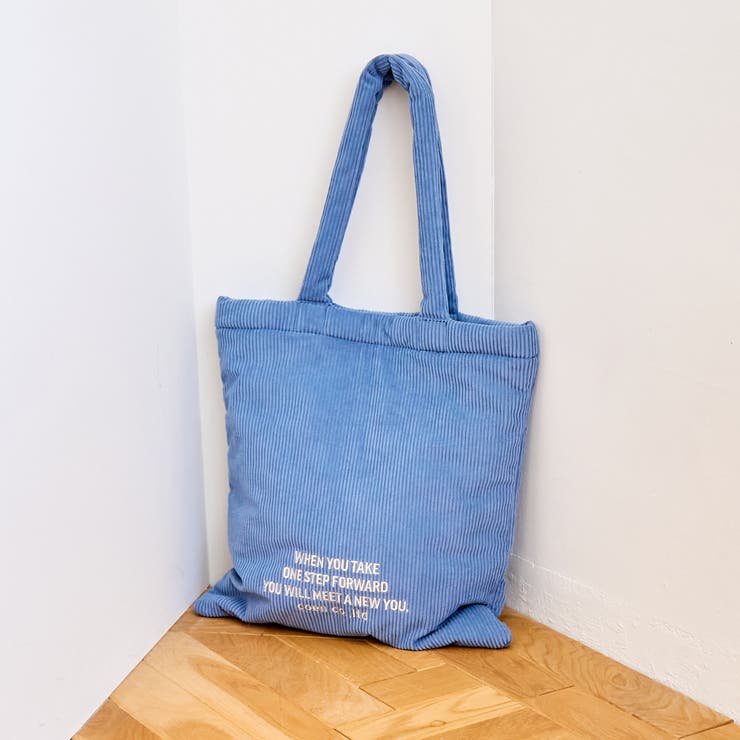 LT.BLUE | ロゴ刺繍コーデュロイトートバッグ | coen【women】