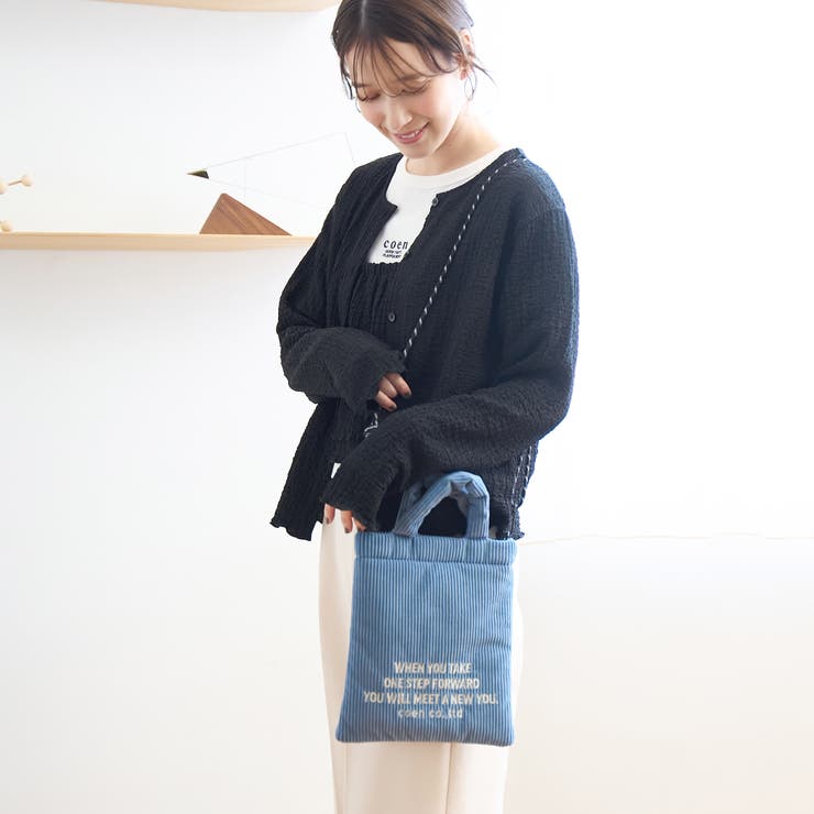ロゴ刺繍コーデュロイショルダーバッグ | coen【women】 | 詳細画像2 