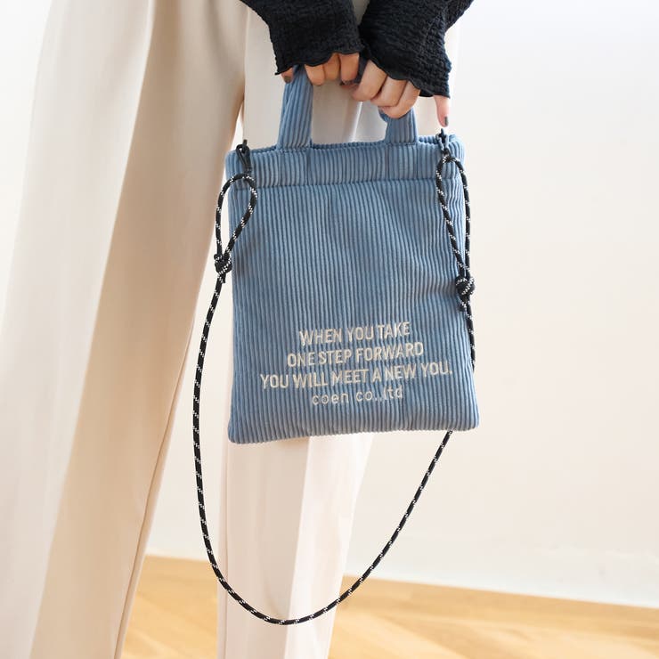 ロゴ刺繍コーデュロイショルダーバッグ | coen【women】 | 詳細画像3 