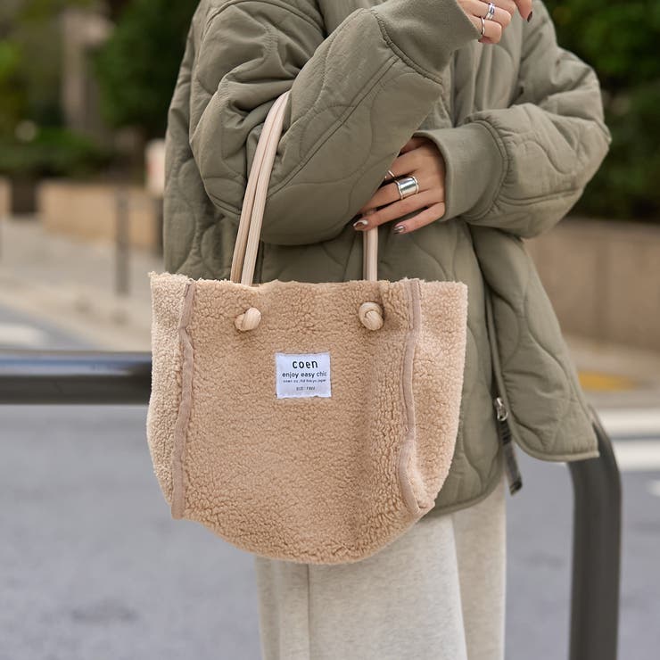 coenロゴ リバーシブルフェイクムートンボアトート | coen【women】 | 詳細画像3 