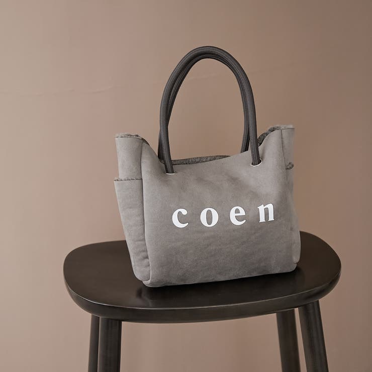 MD.GRAY | coenロゴ リバーシブルフェイクムートンボアトート | coen【women】