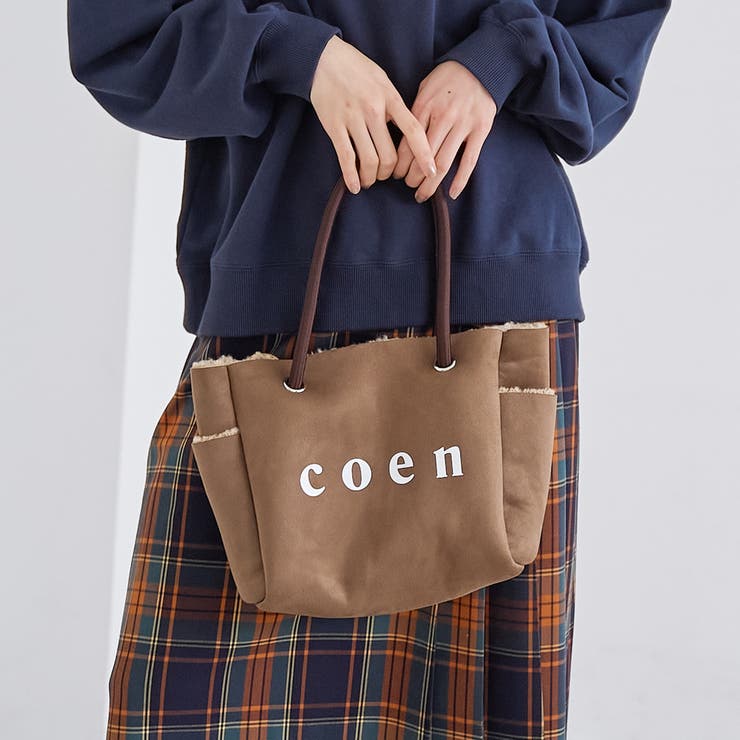 DK.BROWN | coenロゴ リバーシブルフェイクムートンボアトート | coen【women】
