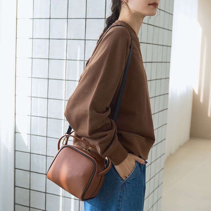 MD.BROWN | 2way 配色スクエアミニバッグ | coen【women】