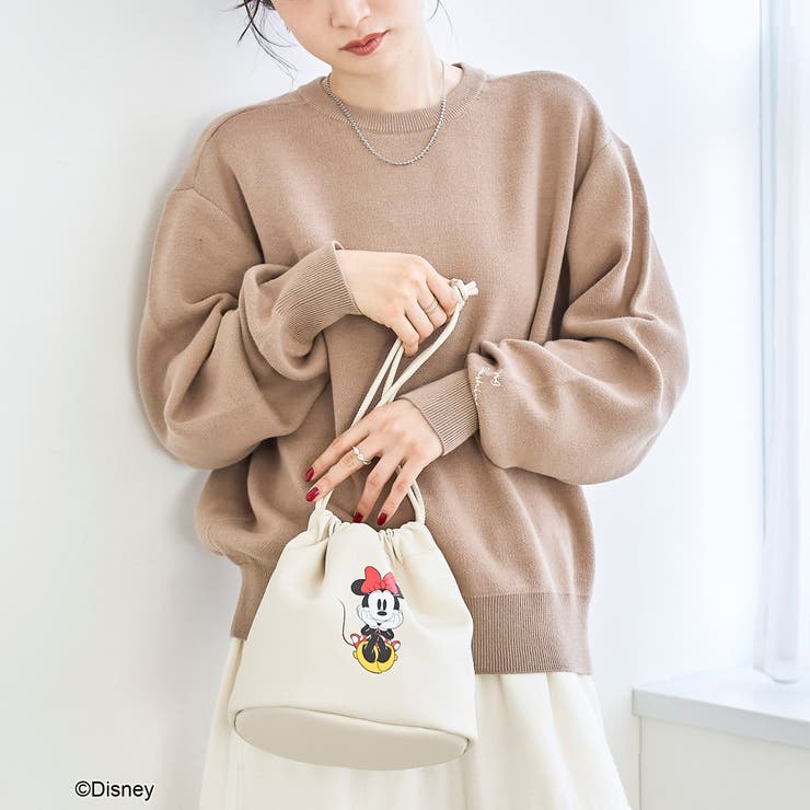 OFF WHITE | 【MICKEY（ミッキー）/別注】レザーライク巾着バッグ | coen【women】
