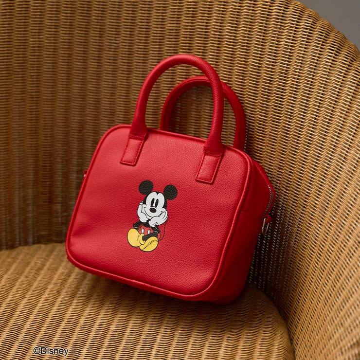 RED | 【MICKEY（ミッキー）/別注】レザーライクボストンバッグ | coen【women】