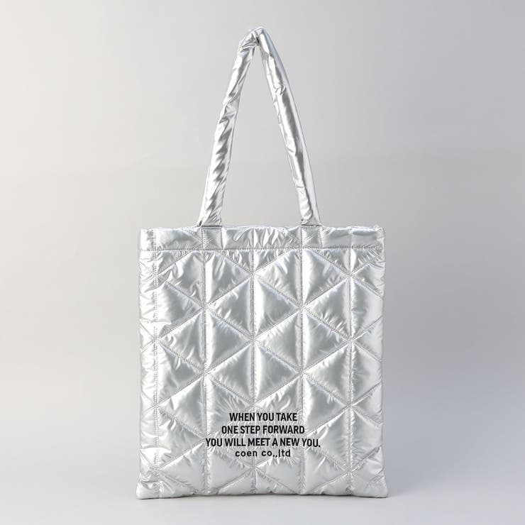 ロゴ刺繍 幾何柄 キルトトートバッグ | coen【women】 | 詳細画像10 