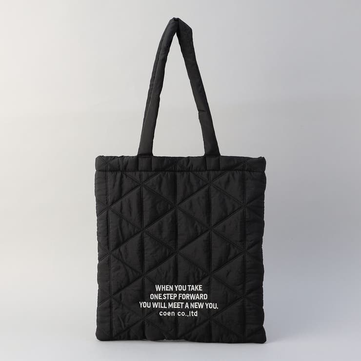 ロゴ刺繍 幾何柄 キルトトートバッグ | coen【women】 | 詳細画像12 