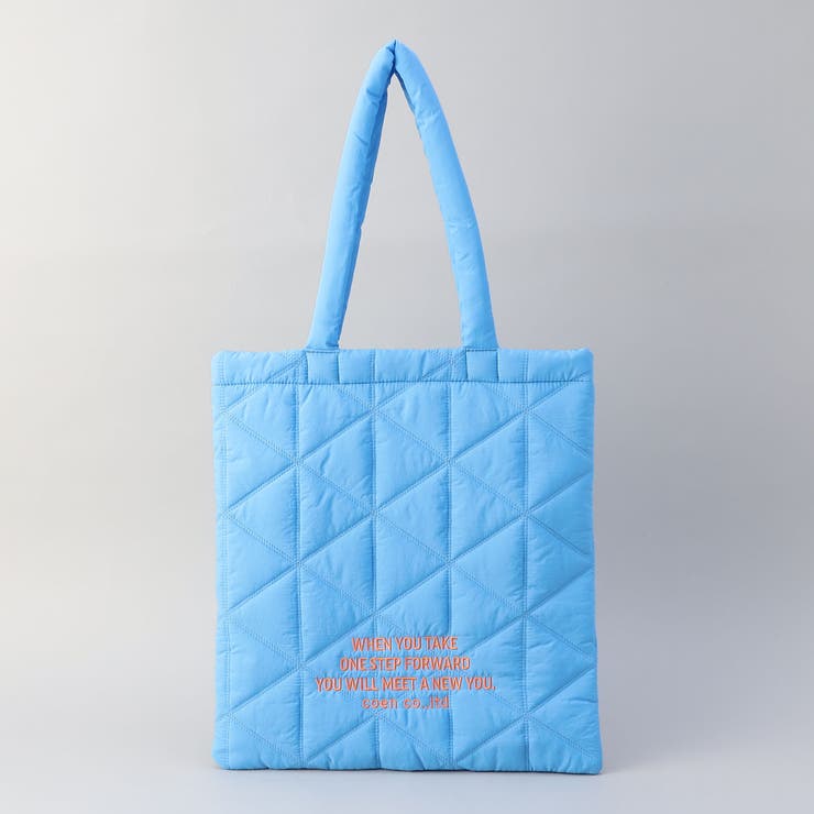 ロゴ刺繍 幾何柄 キルトトートバッグ | coen【women】 | 詳細画像18 