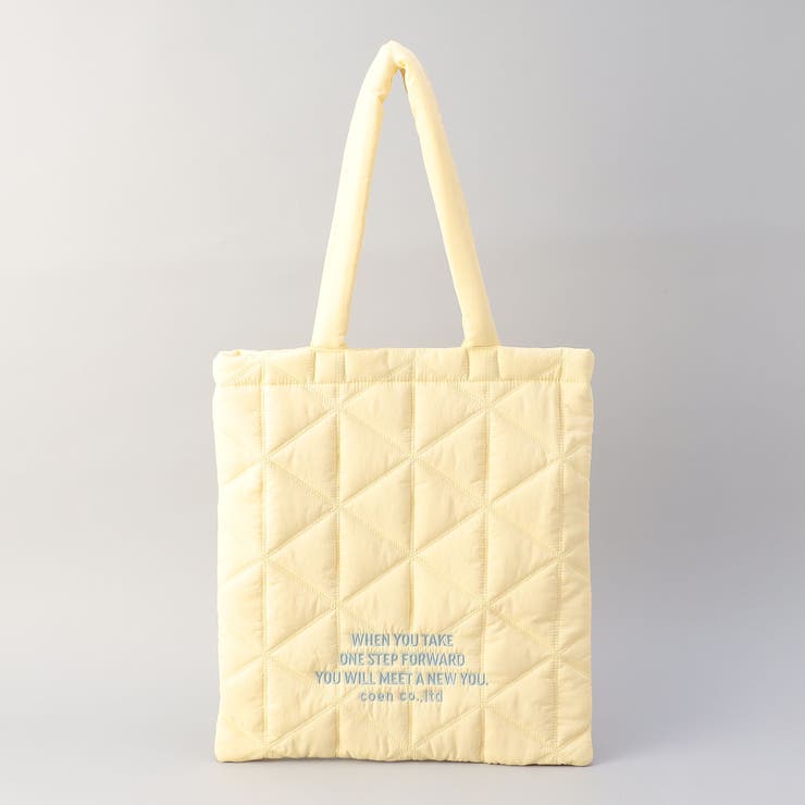 ロゴ刺繍 幾何柄 キルトトートバッグ | coen【women】 | 詳細画像3 