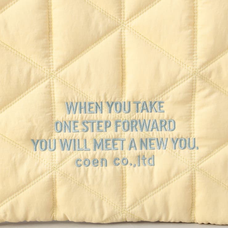 ロゴ刺繍 幾何柄 キルトトートバッグ | coen【women】 | 詳細画像6 