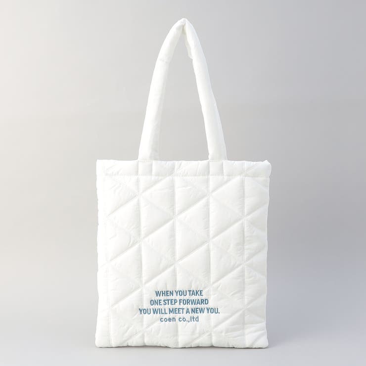 ロゴ刺繍 幾何柄 キルトトートバッグ | coen【women】 | 詳細画像8 