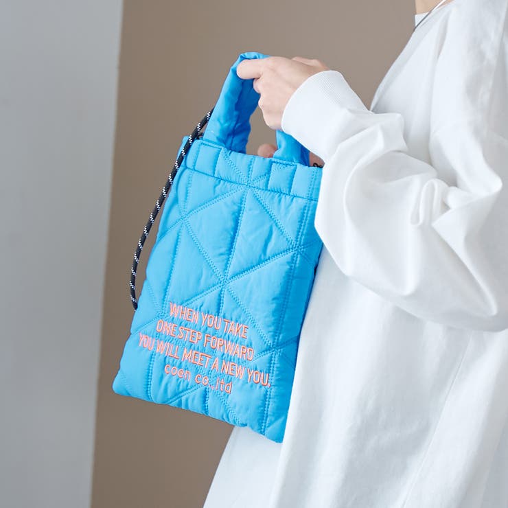 ロゴ刺繍 幾何柄 キルト2wayショルダーバッグ | coen【women】 | 詳細画像3 