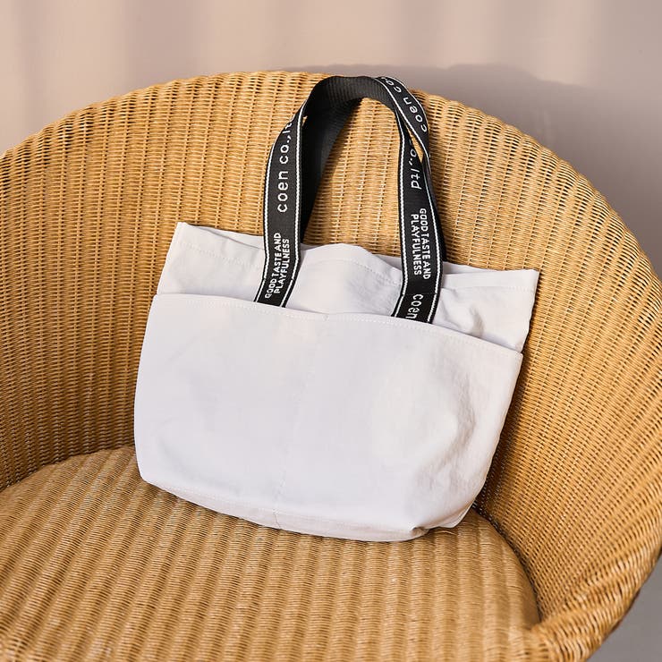 BEIGE | coen（コーエン）ロゴテープトートバッグ | coen【women】