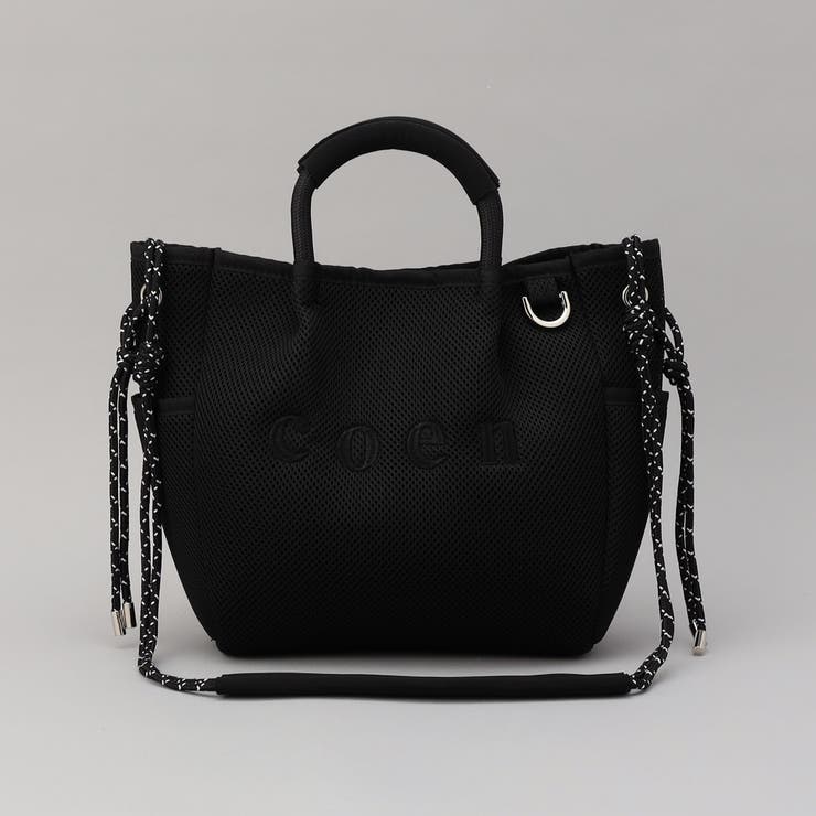 coen（コーエン）ロゴ刺繍 メッシュパフ2wayトートバッグ（Mサイズ） | coen【women】 | 詳細画像10 