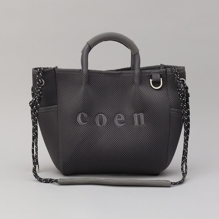 coen（コーエン）ロゴ刺繍 メッシュパフ2wayトートバッグ（Mサイズ） | coen【women】 | 詳細画像11 