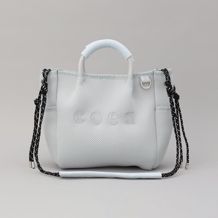 coen（コーエン）ロゴ刺繍 メッシュパフ2wayトートバッグ（Mサイズ） | coen【women】 | 詳細画像13 