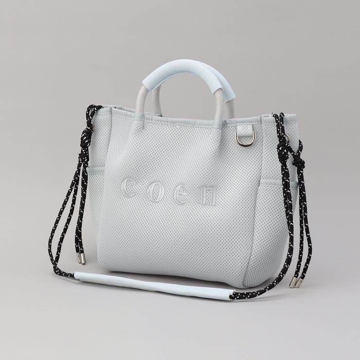 coen（コーエン）ロゴ刺繍 メッシュパフ2wayトートバッグ（Mサイズ） | coen【women】 | 詳細画像14 