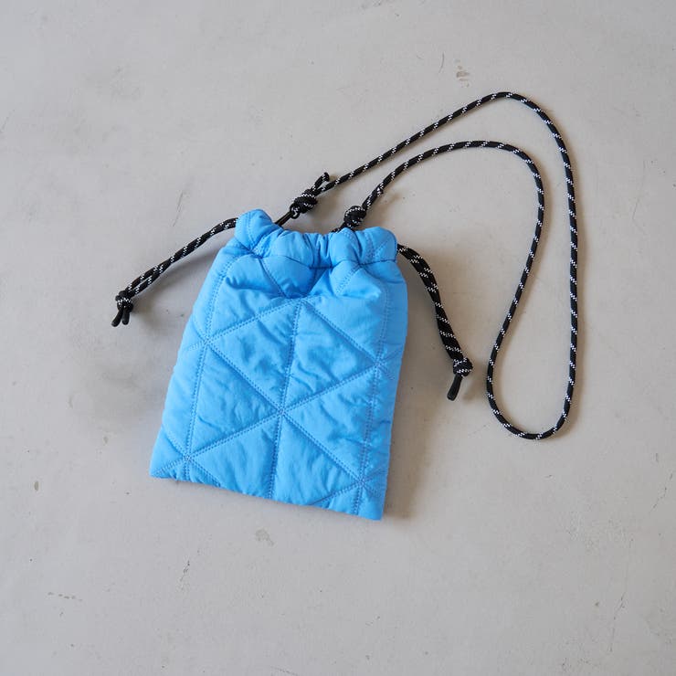 ロゴ刺繍 幾何柄 キルト巾着ショルダーバッグ（Sサイズ） | coen【women】 | 詳細画像10 