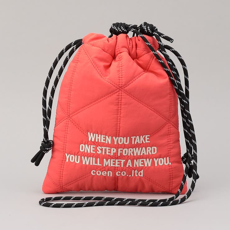 ロゴ刺繍 幾何柄 キルト巾着ショルダーバッグ（Sサイズ） | coen【women】 | 詳細画像13 