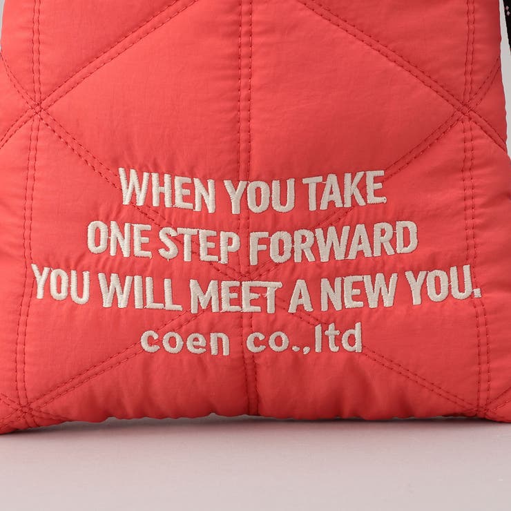 ロゴ刺繍 幾何柄 キルト巾着ショルダーバッグ（Sサイズ） | coen【women】 | 詳細画像17 