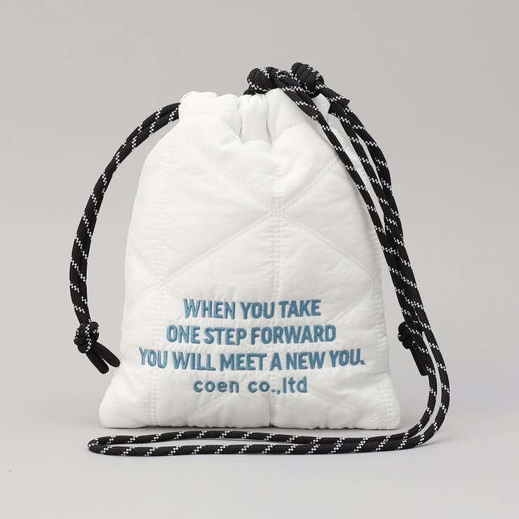 ロゴ刺繍 幾何柄 キルト巾着ショルダーバッグ（Sサイズ） | coen【women】 | 詳細画像19 