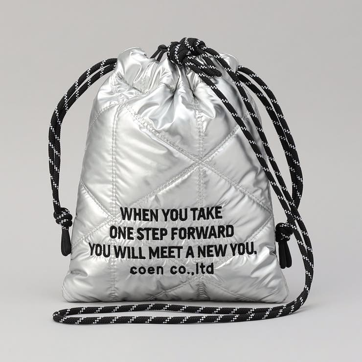 ロゴ刺繍 幾何柄 キルト巾着ショルダーバッグ（Sサイズ） | coen【women】 | 詳細画像20 