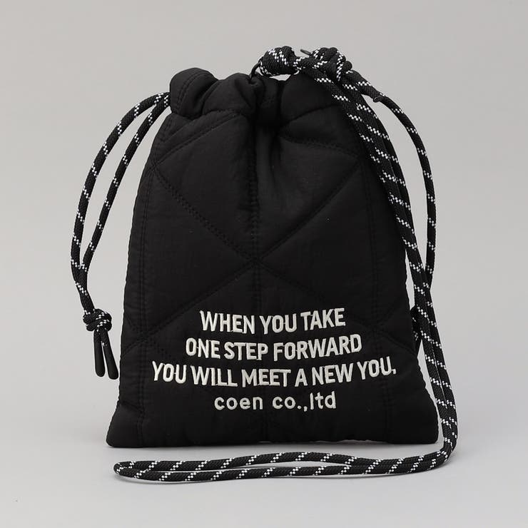 ロゴ刺繍 幾何柄 キルト巾着ショルダーバッグ（Sサイズ） | coen【women】 | 詳細画像21 