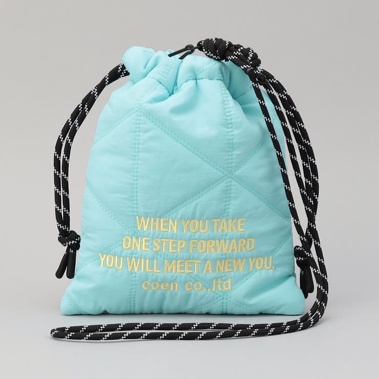 ロゴ刺繍 幾何柄 キルト巾着ショルダーバッグ（Sサイズ） | coen【women】 | 詳細画像22 