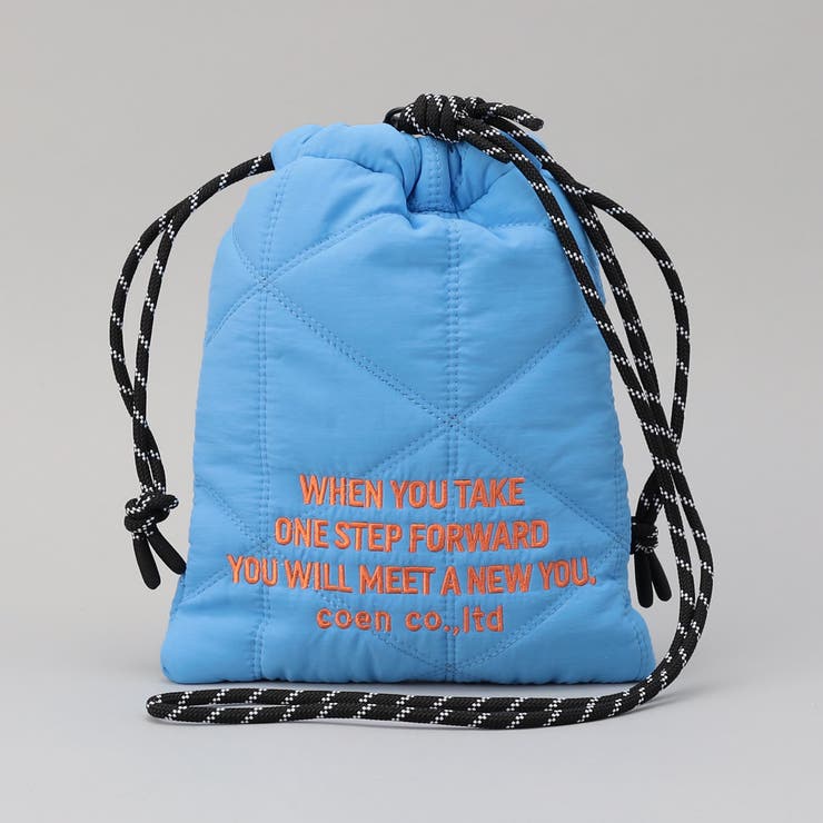 ロゴ刺繍 幾何柄 キルト巾着ショルダーバッグ（Sサイズ） | coen【women】 | 詳細画像23 