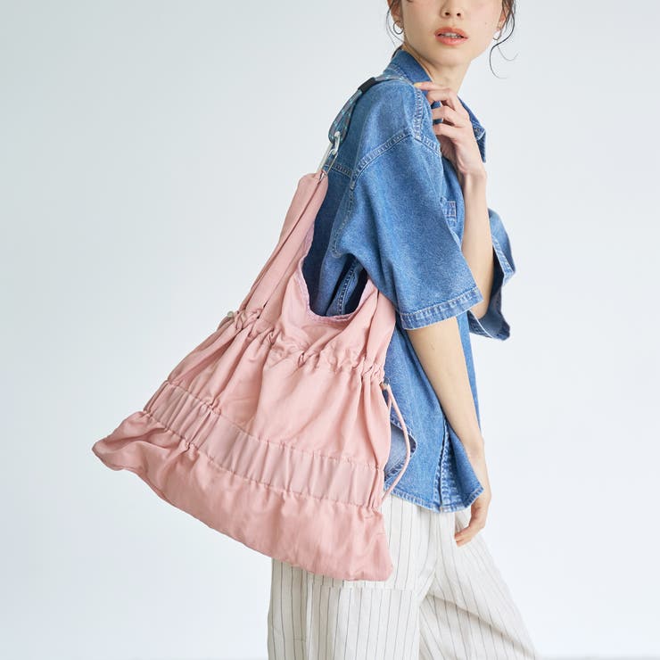 PINK | 2wayパラコードギャザーハンドバッグ（Mサイズ） | coen【women】